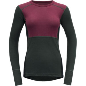 Devold Lauparen Merino 190 Shirt Wmn - Beetroot/woods/ink - Naiset - M - Partioaitta