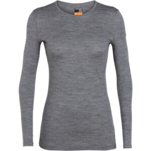 Icebreaker W Merino 200 Oasis Ls Crewe - Gritstone Hthr - Naiset - S - Partioaitta