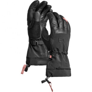 Ortovox Merino Freeride, hiihtohanskat, naiset, musta