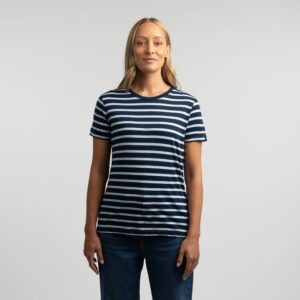 Lisa Merino T-paita W - Tumma Mustikka | Vaaleansininen