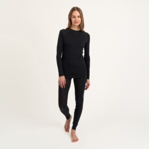 North Outdoor Multi Action Naisten Merino Kerrastosetti - musta L koko